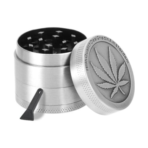 4 Layer Zinc Alloy 40mm Herb Grinder Spice Grass Weed Tobacco Smoke Grinders For Men Smoking Accessories