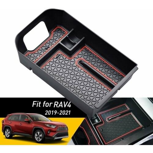 For Toyota RAV4 Accessories Center Console Organizer Tray Armrest Box Secondary Storage for 2019 2020 2021 Toyota RAV4