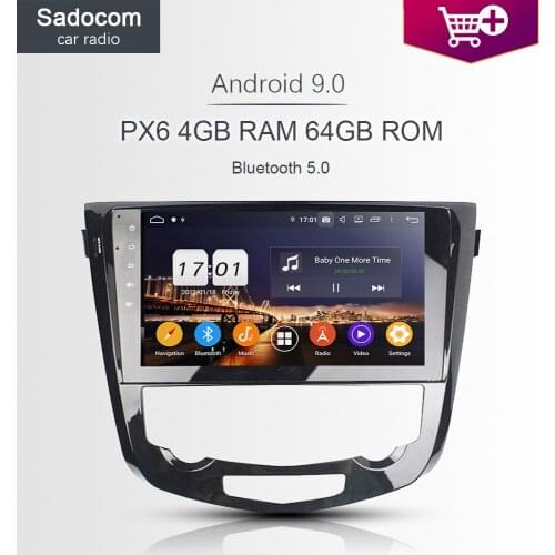 DSP PX6 10.1" 2 din Android 10.0 8 Core 4GB RAM 64GB Car DVD Player For Nissan Qashqai X-Trail 2014-2017 autoradio Bluetooth 5.0