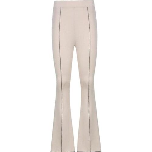 Vintage Women Khaki Pants Harajuku Flare Pants Slim High Waist Girl Aesthetic Trousers Female Streetwear Pants