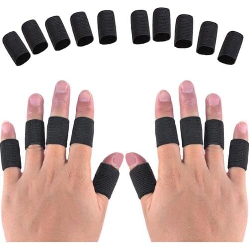 10Pcs Stretchy Finger Protector Sleeve Support Arthritis Sport Aid Guard Band Fishing Stripping Guards Anti Scratch Accessory