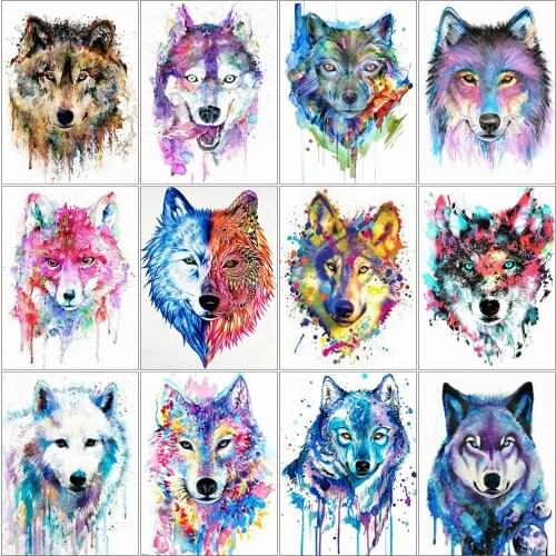 Evershine 5D DIY Diamond Painting Wolf Rhinestone Art Full Square Diamond Embroidery Animal Handmade Gift Home Decoration