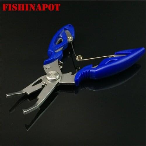 FISHINAPOT 1pcs Fish Use Stainless Steel Fishing Scissors Pliers Line Cutter Lure Bait Remove Hook Tackle Tool Kits Accessories