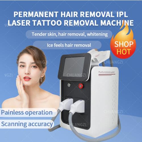 Hot sale 3 in1 E-light IPL RF Nd Yag Laser Multifunction Tattoo Removal Machine Permanent Laser Hair Removal Beauty Equipment CE