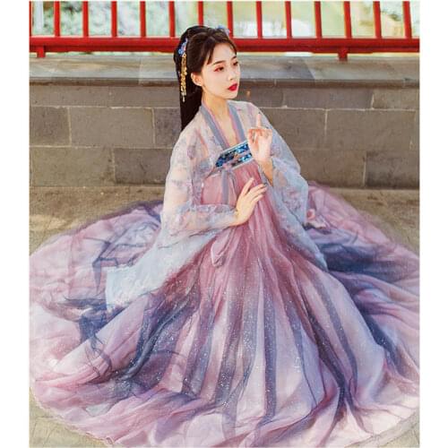 Hanfu Women Large Plus Size Chinese Elegant Traditional Tang Dress Dance Fairy Costume Cosplay Female Princess Clothing Carnival