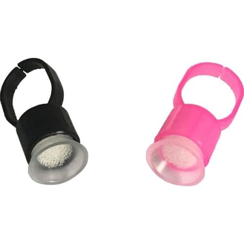 50/100pcs Tattoo Ring Ink Cup Plastic Disposable Holder Cups Pigment Supplies Permanent Makeup with Spong