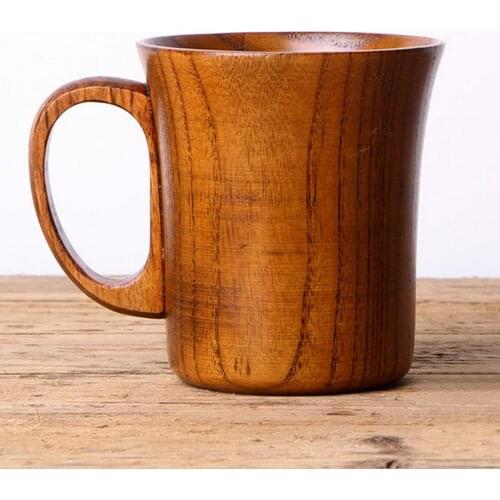 Natural Wood Mug Beer Cup Milk Tea Cup Christmas Party Wedding Favor Brown