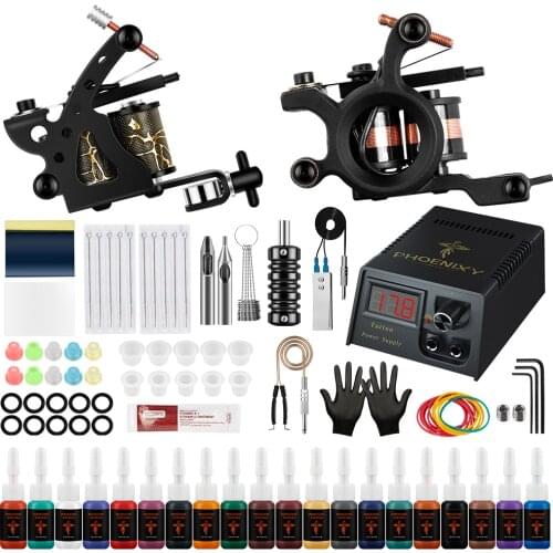Tattoo Kit Machine For Permanent Use Tattoo Power Supply Tattoo Pigment For Machine Tattoo Kits Tattoo Machine Set Complete
