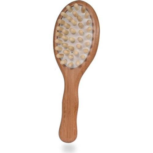 Natural Wood Wooden Massager Body Brush Cellulite Reduction SPA Shower Brush Bath Massage Brushes