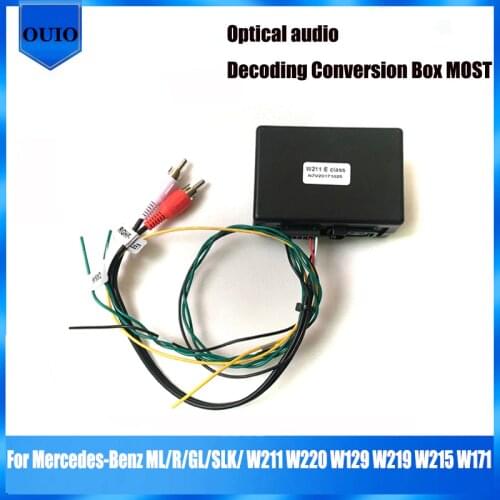 Optical Audio For Mercedes-Benz ML/R/GL/SLK/ W211 W220 W129 W219 W215 W171 Decoding Conversion Box MOST
