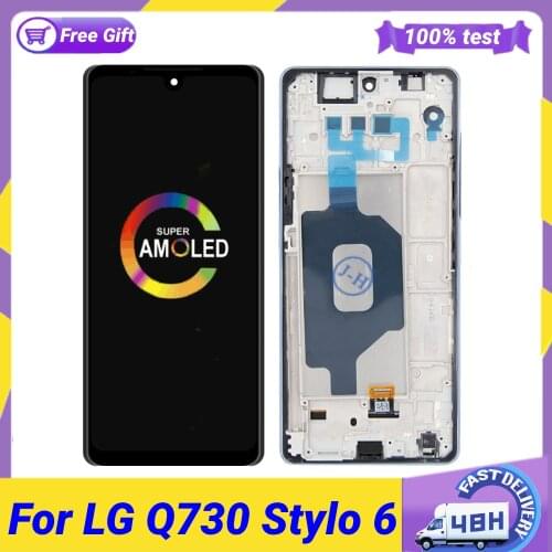 Original Super AMOLED For LG Q730 Stylo 6 LCD Q730AM LM-Q730TM Q730NM Display Touch Screen Digitizer Assembly Replacement 6.80"