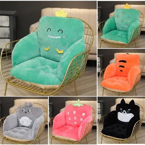 40*75cm Cartoon Animal Seat Cushion Plush Sofa Animal Fruit Pillow PP Cotton Stuffed for Chair Sofa Children Grownups