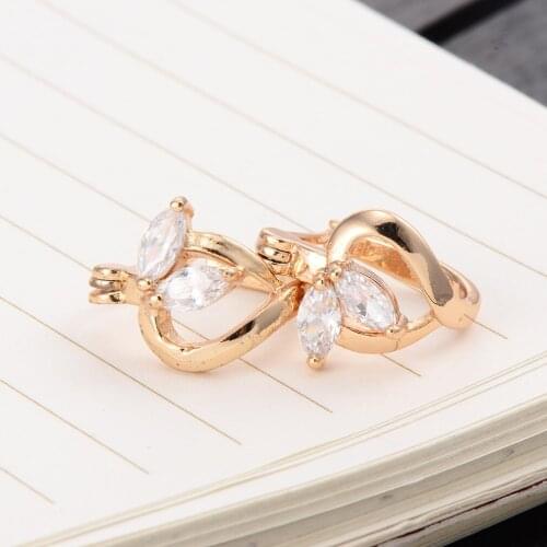 Popular 925 Mosaic Zircon Petal Dangle Earrings Trendy Fashion Charm Jewelry Accessories Gifts for Women Her
