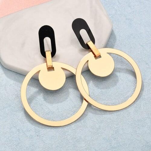 MESTILO 2019 Simple Fashion Circular Geometric Handmade Hollow Dangle Earrings For Girls Daily Life Casual Jewelry Accessories
