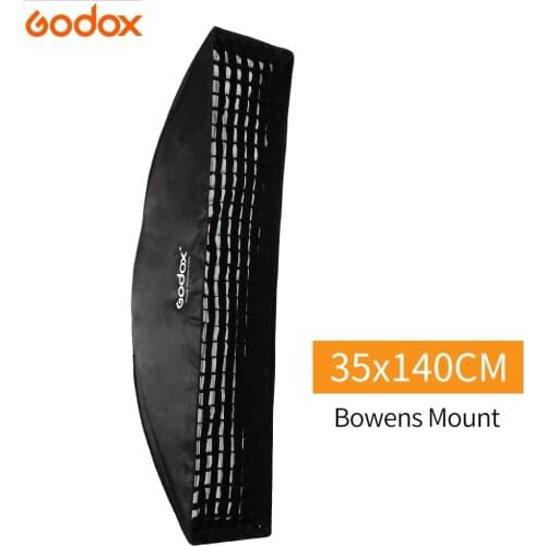 Godox 14"x 55" 35x140cm Softbox Bowens Mount Honeycomb Grid Rectangular Soft box for Photo Studio Flash fotografia