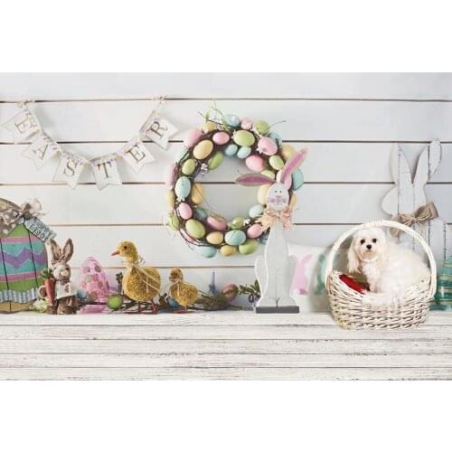 Easter party indoor kids photo backgrounds vinyl bunny toy photography backdrop for photo Studio accessories fotografia LV-1573