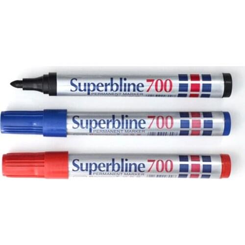 Waterproof Permanent Marker Pen Plastic Single Head Marker Oily Pen Ink Refillable Big Head Signature Pen Black Red Blue Color