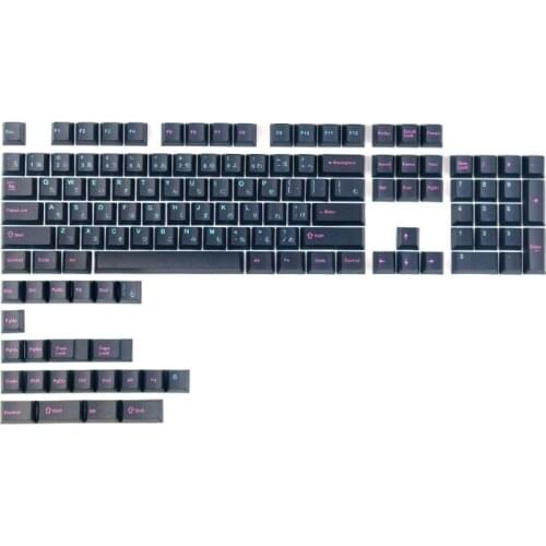 127 Keys Japanese Keycaps Cherry Profile Dye Sublimation PBT Mechanical Keyboard Keycap Compatible With GH60 / 96 / 104