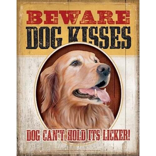 Tin Sign Movie Poster Vintage Retro Decor Dachshund Teen Room Decoration Golden Retriever Home Decoration Accessories Pet Dogs