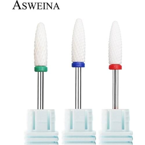 1pc Ceramic Nail Drill Bit Milling Cutters Rotary Bits For Electric Manicure Machine Burr Accessories Nail Art Tools