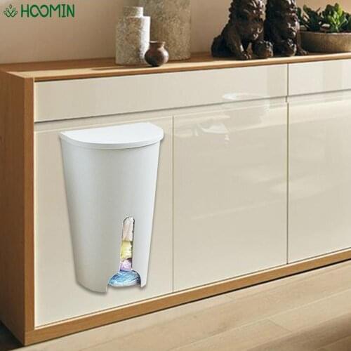 1 pc Plastic Bag Dispenser Household Removable Plastic Wall Hanging Garbage Bag Storage Box Kitchen Bags Storage Holder