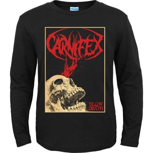 10 Designs Carnifex Rock Men Women Full Long Sleeves Shirt Punk 3D Skull Bone Death Heavy Melodic Metal Demon Skateboard Tee