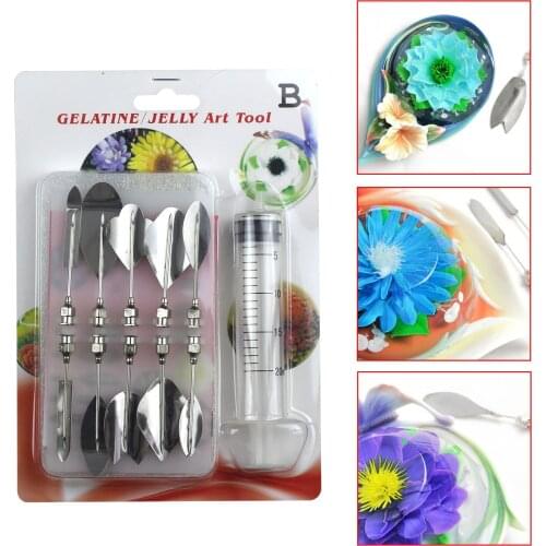 11pcs/set stainless steel 3D gelatin cake Tools Kitchen Gadgets Nozzle Syringe Jelly Flower Art tools for cake decoration