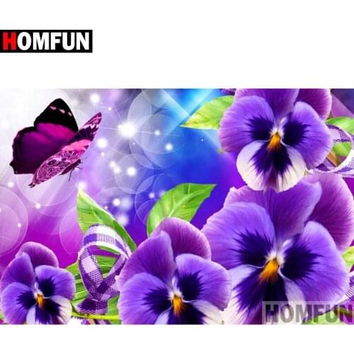 HOMFUN Full Square/Round Drill 5D DIY Diamond Painting "Flower landscape" Embroidery Cross Stitch 3D Home Decor A10912