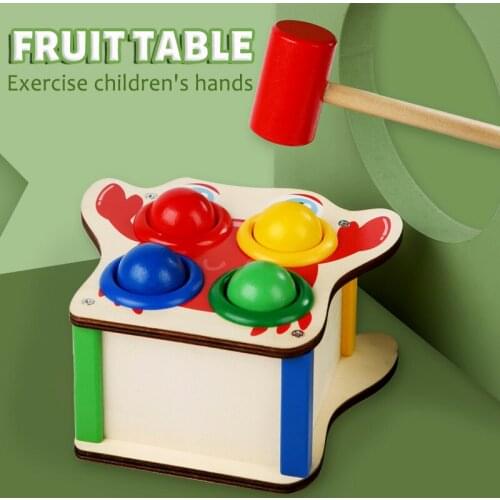 Baby Toys Percussion Platform Montessori Color Ball Early Childhood Educational Toys Hand-eye Coordination Sensory Toy For Child