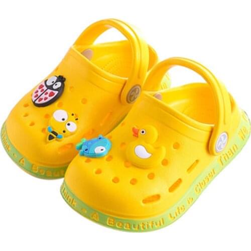 Summer sandals kids Mules Baby Boys Girls Cartoon baby Sandals Flat Heels Solid Cartoon Slippers Childrens Garden Shoes