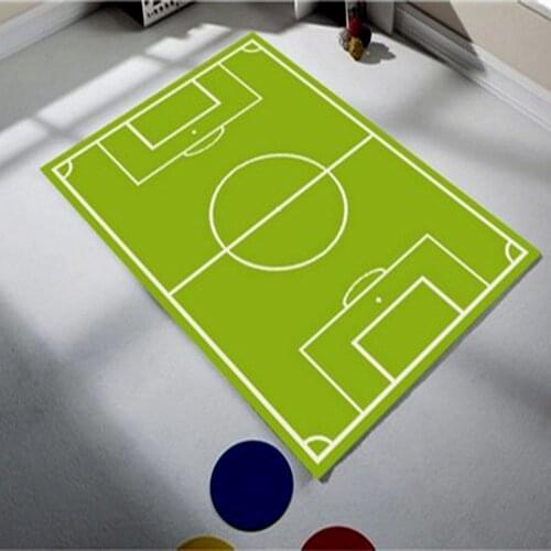 Football Field Patterned Childrens Rug Home Hallway Bedroom Bedside Mat Kids Rug , Children’s Rug , Road Rug