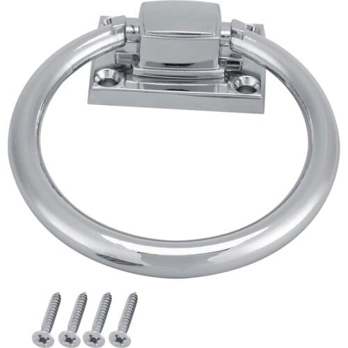 111x56x38MM Door Handle Door Pull Ring Knob Shiny Silver Drop Pull Ring Wooden Door Knocker Chair Pulls Handle