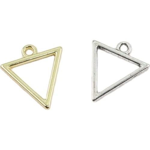 Eruifa 20pcs 16mm Tringle Gold/Silver Plated Bee Zinc Alloy Charms Pendant Jewelry DIY Necklace Bracelet Earrings 2 Colors