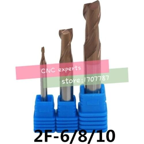 Cnc Router 2F-6/8/10,hrc60,carbide End Mills,carbide Square Flatted Mill,2 Flute,coating:nano,factory Outlet Length