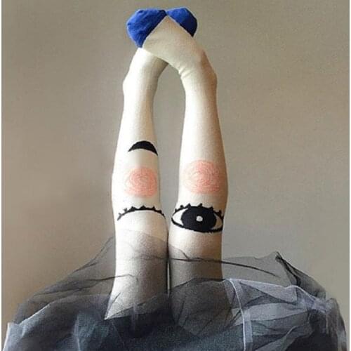 2021 New Cotton Girl Tights Cute Designs Printed Kids Children Stockings Pantyhose Baby Stockings Spring Tights For Girls 1-7T