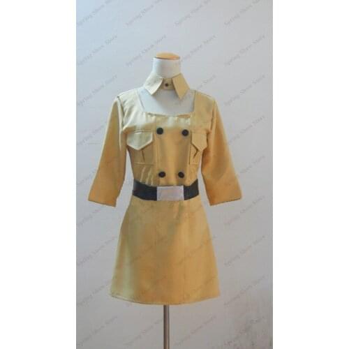 Axis Powers Hetalia APH South Italy Chiara Vargas Cosplay Costume Anime Custom Made Dress Army Uniform