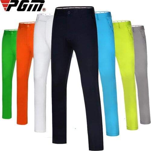 Mens Golf Pants Quick-Drying Waterproof Breathable Trousers Soft Straight Full Length Pants Golf Clothing With Pocket