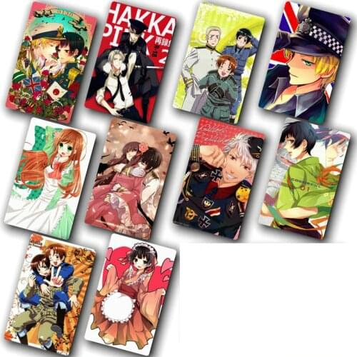 Hetalia Axis Powers APH Anime Card Sticker Pack DIY Waterproof Card Classic Kids Stickers toys for children 100 pcs