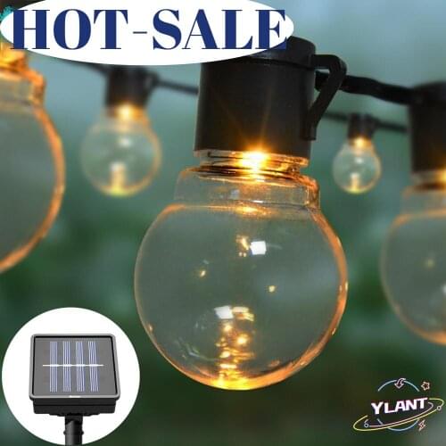 2021 NEW Solar Power LED Decorative light String With 10/20 LED Globe Bulbs Fairy lights Garland Garden Outdoor Decoration lamp