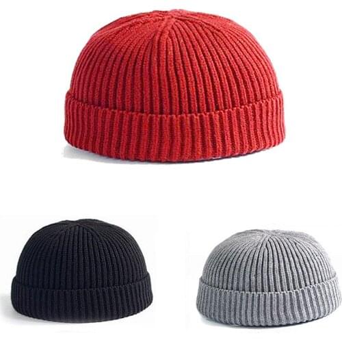 Solid Wool Knitted Beanie Skull Cap Winter Men Women Soft Thick Warm Elastic Hats Unisex Skullies 2018 Harajuku Knitted Wool Hat