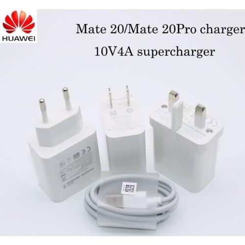 Original Huawei Supercharge charger Mate 20 pro RS P20 P30 pro super charging 10V 4A 40W Adapter Honor Magic 2 view 20