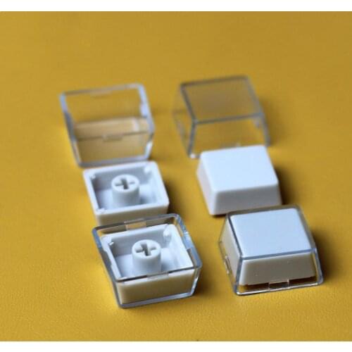 10/Pcs Keycap Shell Protection Transparent Keycaps Removable Paper Custom Clips Keycaps MX Switch Double-layer V5O3