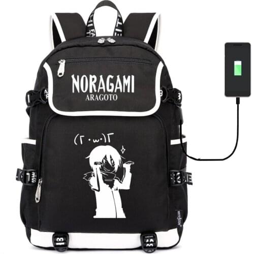 15.6 inch laptop backpack Noragami Aragoto Designer for Women Men School Bag Female Male Travel Mochila