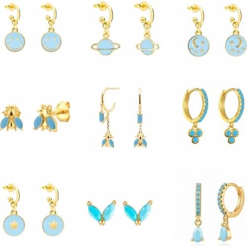 CANNER Bee Dangle Earring Silver 925 Jewelry Earrings For Women Gold/Silver Jewelry 2021 Trend Aretes De Plata Oorbel Diamant