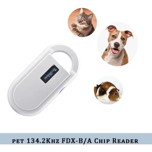 Pet Scanner Reader 134.2Khz Smart Chip Handheld ID Scanner ISO11784/5 Animal FDX-B/A Glass Tube Cat Dog Horse Tag Transponder