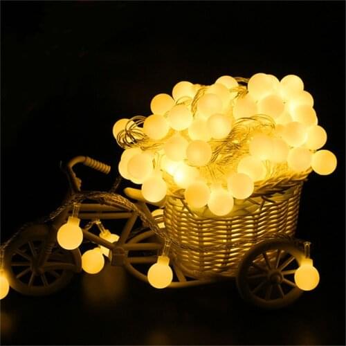 5M 50pcs leds round transparent ball DIY led string light decoration,3AA battery operated party supplies,home,garden