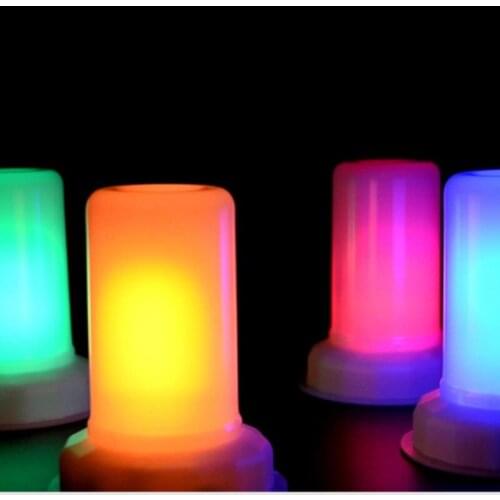 LED Nightlights DC 5V LED Flame Effect Lamp Flame Decoration Lamp Portable Flame Night Light Ambient Lamps Childrens Nightlight