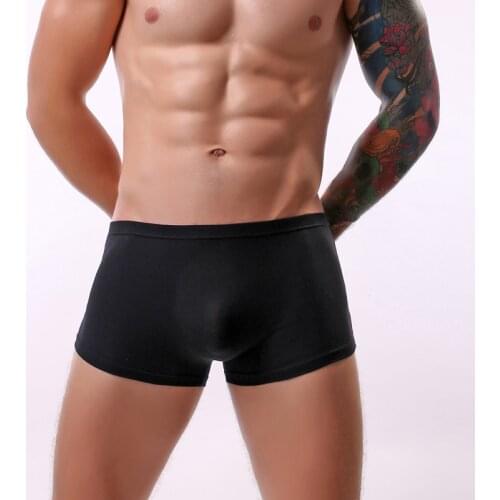 New Hot Men Underwear Cotton Boxers 4 Color Male Shorts Soft Comfortable Underpants Slip Solid Mens Boxer Sexy Homewear Panties