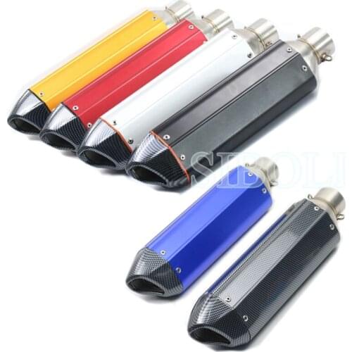 51MM Motorcycle Universal Exhaust Muffler GY6 Scooter Pit Dirt Motorbike Exhaust For YAMAHA KAWASAKI HONDA KTM SUZUKI AK049