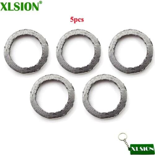 XLSION 5pcs ID=22mm OD=30mm Exhaust Muffler Gasket For Chinese GY6 49cc 50cc 125cc 150cc Moped Scooter